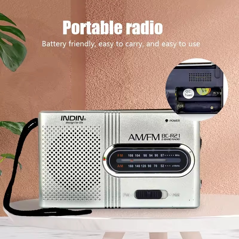 Receptor de radio AM FM portátil