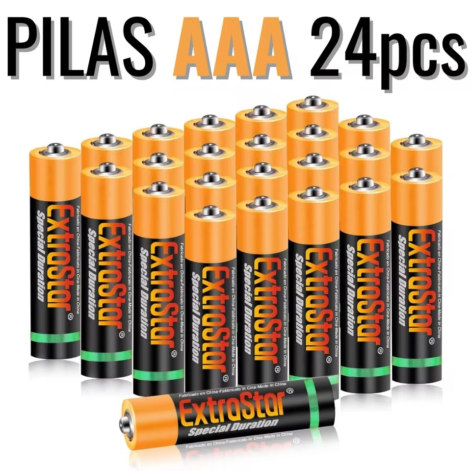 XTRASTAR - Pilas alcalinas AAA de 1,5 voltios