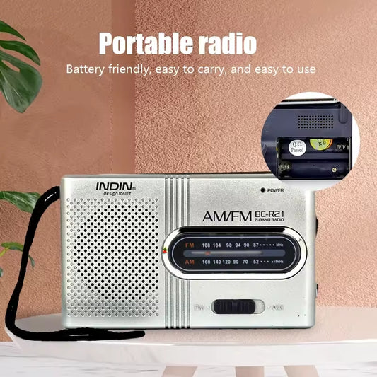 Receptor de radio AM FM portátil